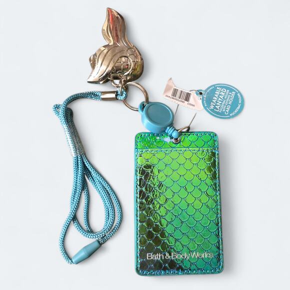 Bath & Body Works Mermaid Wearable ID Card Lanyard Pocketbac Holder - Picture 1 of 1